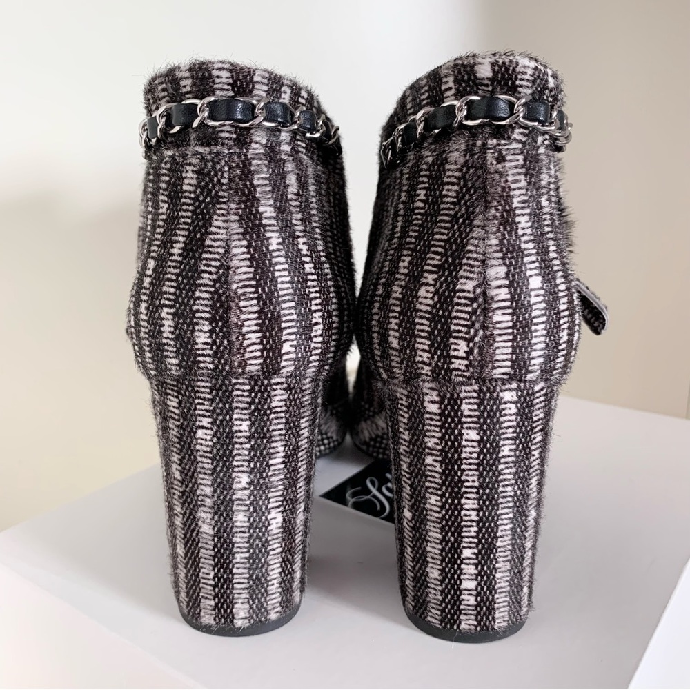 Chanel pony hair chain logo zipper booties - Picture 3 of 16